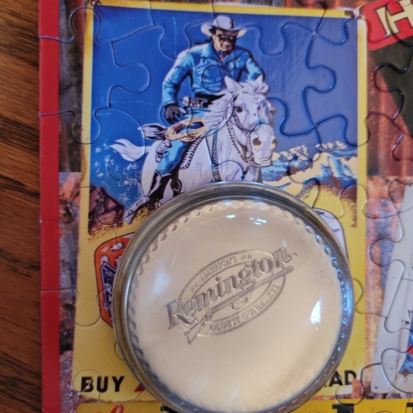 Remington Shotgun Glass Dome Pewter Paperweight ~ Vintage? ~ Advertising ~ Rifle - Picture 1 of 15